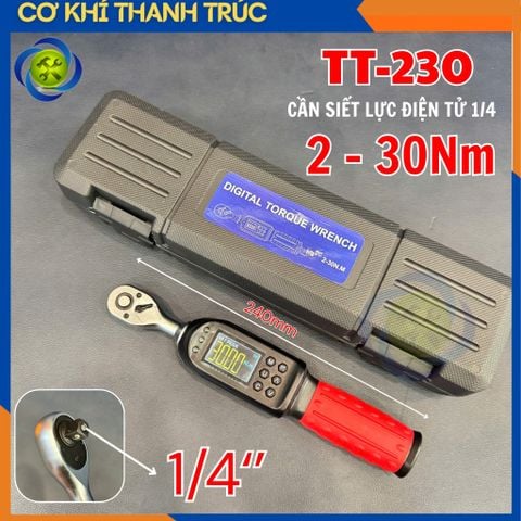 Cần Siết Lực Điện Tử 1/4 TT-230 Lực Siết 2-30Nm Chiều Dài 240mm