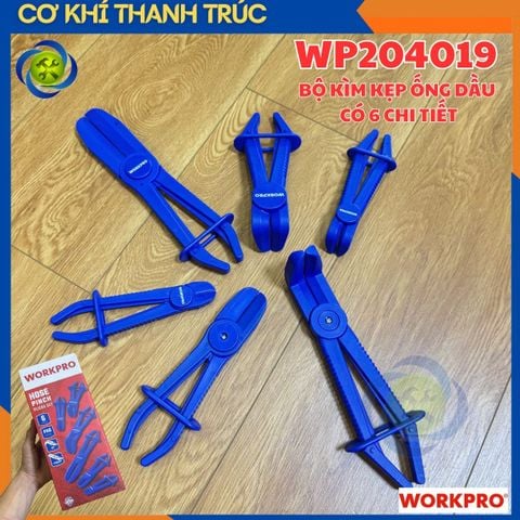 Bộ Kìm Kẹp Ống Dầu Workpro WP204019 Có 6 Chi Tiết
