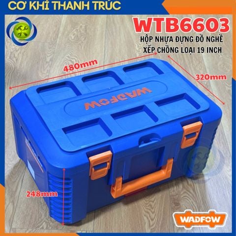 Hộp Nhựa Đựng Đồ Nghề Xếp Chồng Wadfow WTB6603 Loại 19 inch (480 x 320 x 248mm)