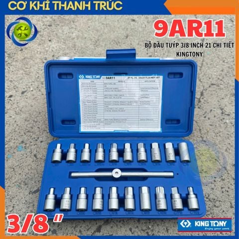 Bộ đầu tuýp 3/8 inch 21 chi tiết Kingtony 9AR11