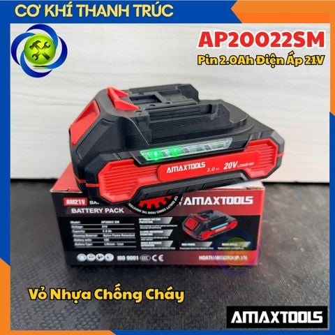 Pin 2A.h Amaxtools AP20022SM Điện Áp 21V Vỏ Nhựa Chống Cháy