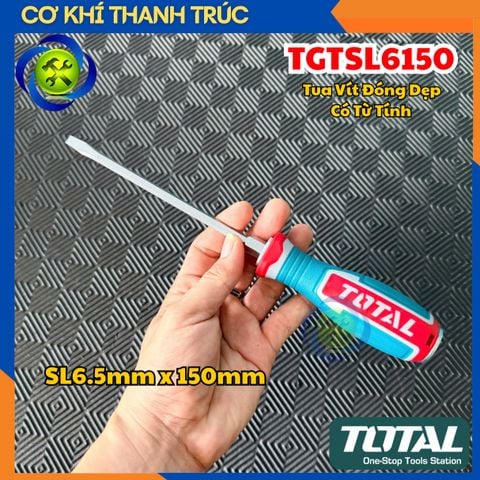 Tua Vít Đóng Dẹp SL6.5mm x 150mm Có Từ Tính Total TGTSL6150