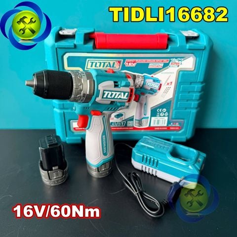 Máy Khoan Pin 16V Lực 60Nm Có Búa TOTAL TIDLI16682