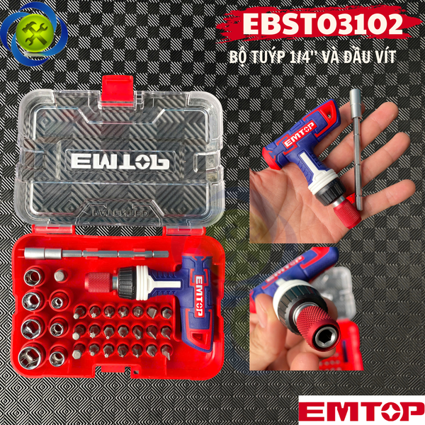 Bộ Tuýp Và Đầu Vít EMTOP EBST03102