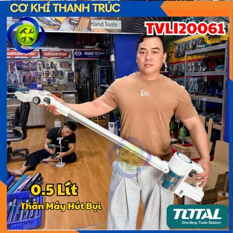 Thân Máy Hút Bụi TOTAL TVLI20061 0.5L Dùng Pin 20V Không Kèm Pin Sạcv