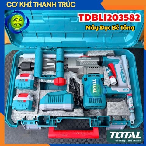 Máy Đục Bê Tông Dùng Pin 20V Total TDBLI203582 (2 pin + 1 sạc)