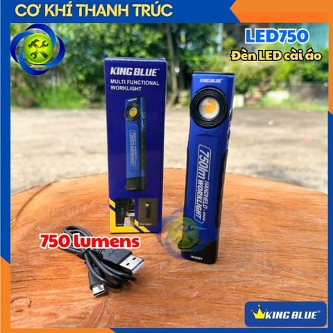 Đèn LED cài áo KingBlue LED750 thiết kế dạng kẹp bút tiện lợi và độ sáng tối đa lên đến 750 lumens