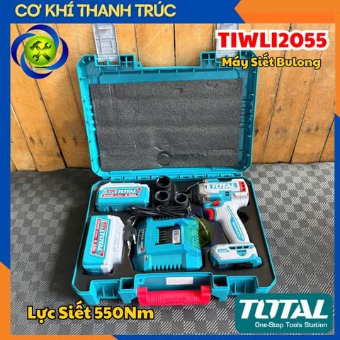 Máy Siết Bulong Dùng Pin 20V Lực Siết 550Nm Total TIWLI2055 (2 pin và 1 sạc)