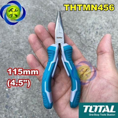 Kìm Mũi Cong Total THTMN456 Dài 115mm