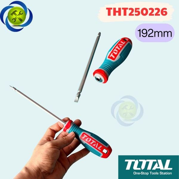Tua Vít Hai Đầu Total THT250266 Dẹp Bake (192mm) Thép S2