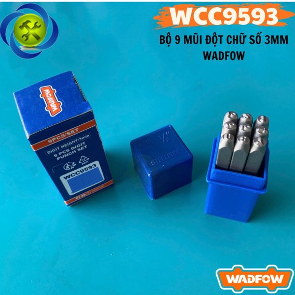 Bộ Đóng Số WADFOW WCC9593 Loại 3mm Có 9 Chi Tiết