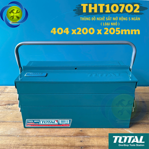 Thùng Đồ Nghề Sắt TOTAL THT10702 Mở Rộng 5 Ngăn 404 x200 x 205 (Loại Nhỏ)
