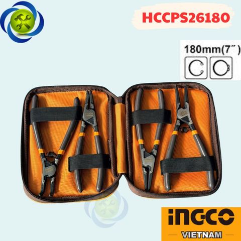 Bộ 4 Kìm Mở Phe 180mm INGCO HCCPS26180