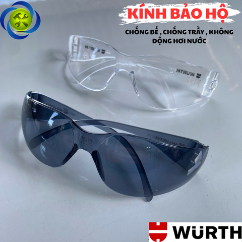 Kính bảo hộ WURTH chống bể , chống trầy, không động hơi nước