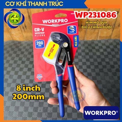 Kìm Mỏ Quạ Điều Chỉnh Được 8 inch 200mm Workpro WP231086