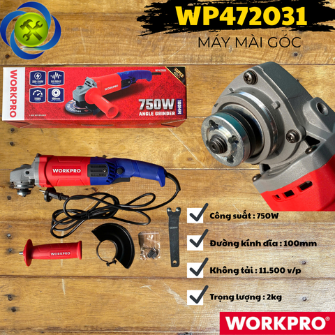 Máy Mài Góc Workpro WP472031 Công Suất 750W Đĩa 100mm