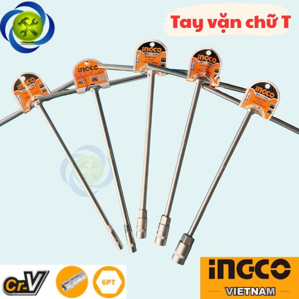 Tay Vặn Chữ T INGCO HTSW Thép Cr-V Các Size Lẻ 8-17mm