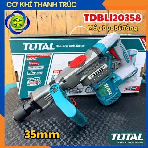 Máy Đục Bê Tông Dùng Pin 20V Total TDBLI20358 (chỉ thân máy)