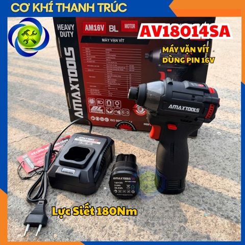 Máy Vặn Vít Dùng Pin 16V Amaxtools AV18014SA Lực Siết 180Nm (2 Pin 2.0Ah, 1 Sạc)
