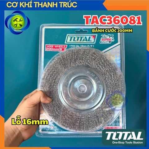 Bánh Cước 200mm Total TAC36081 Lỗ 16mm