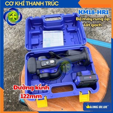 Bộ máy rung ốp lát gạch KingBlue KM18-HR1 dùng pin 18V đường kính 122mm