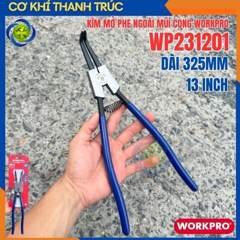 Kìm Mở Phe Ngoài Mũi Cong WORKPRO WP231201 Dài 325mm (13 Inch)