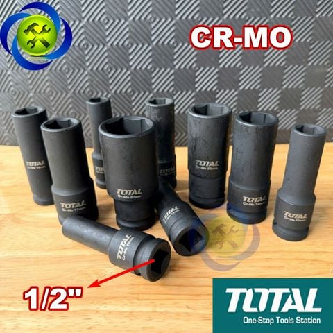 ( Size Lẻ) Đầu Tuýp Đen Dài  Loại 1/2 Total THDIS121L Dài 78mm Thép Cr-Mo