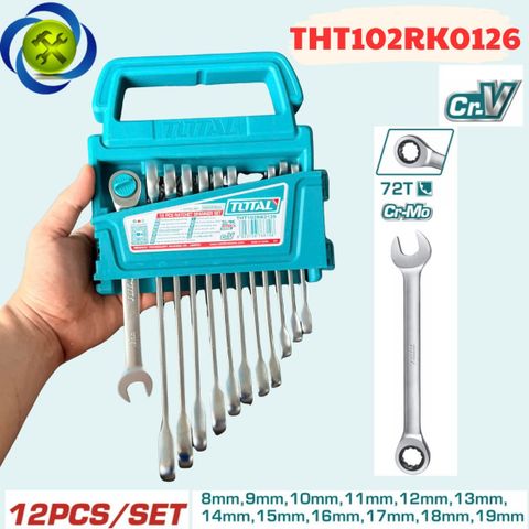 Bộ 12 Cờ Lê Tự Động Total THT102RK0126 (8-19mm)
