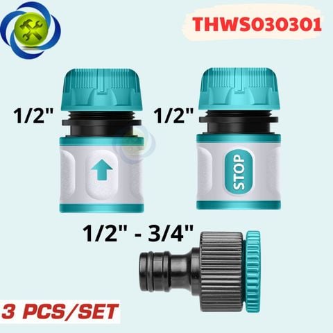 Bộ Đầu Nối Ống Nước Total THWS030301 Có 3 Chi Tiết