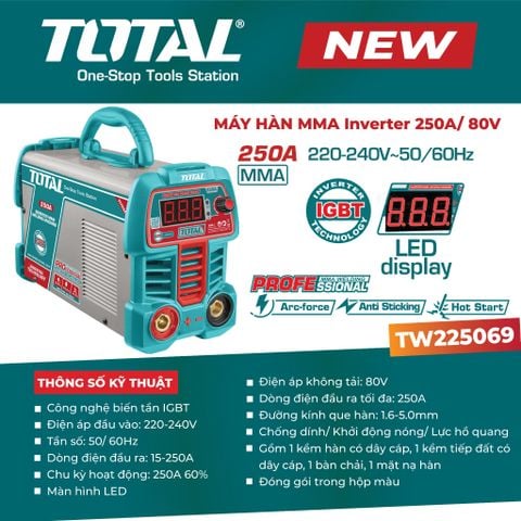Máy Hàn MMA 250A TOTAL TW225069