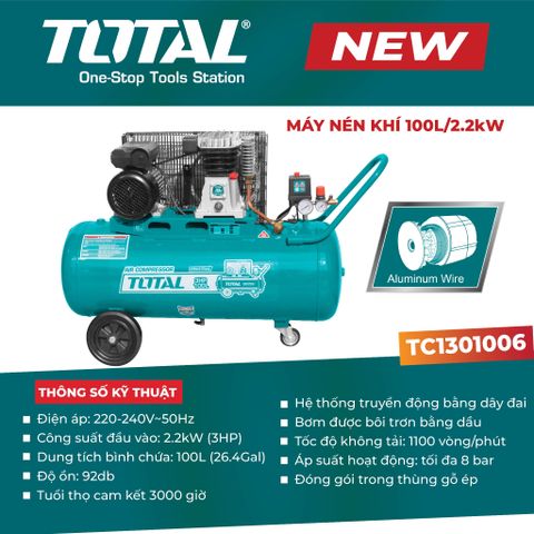 Máy Nén Khí 100L TOTAL TC1301006