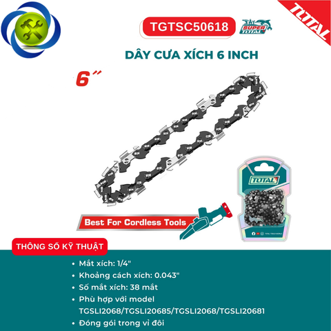 Dây Cưa Xích 6 Inch TOTAL TGTSC50618