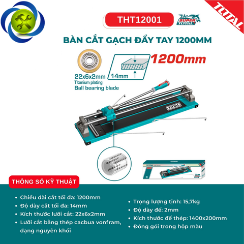 Bàn Cắt Gạch Đẩy Tay 1200mm TOTAL THT12001
