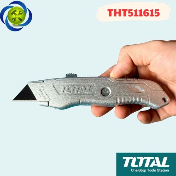 Dao Rọc Giấy Đa Năng 19x61mm Total THT511615 Hợp Kim Nhôm