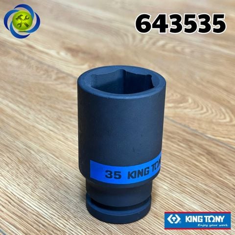 Tuýp 35mm Đầu Vuông 3/4 Kingtony 643535M Dài 90mm 6 cạnh thép CR-MO