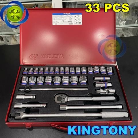 Bộ tuýp 1/2 có 33 chi tiết (8-32mm) Kingtony 4534MR