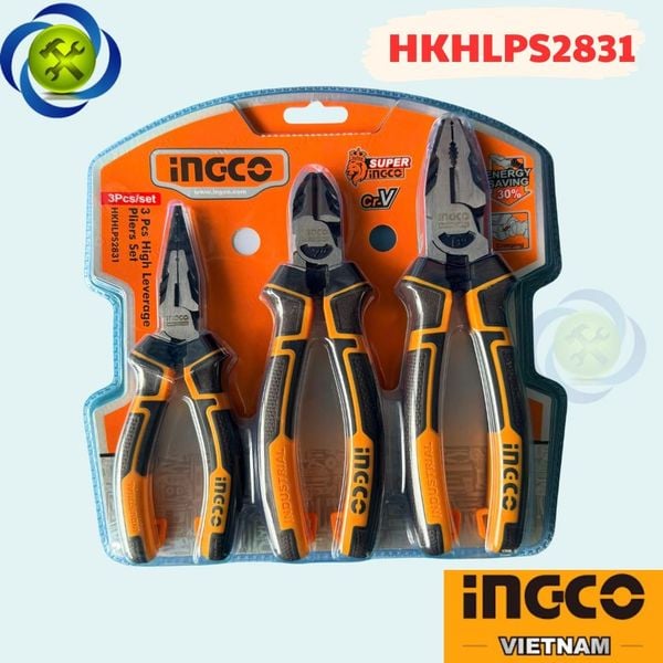 Bộ Kìm 3 Chi Tiết INGCO HKHLPS2831 (Kìm Điện, Kìm Cắt Và Kìm Nhọn)