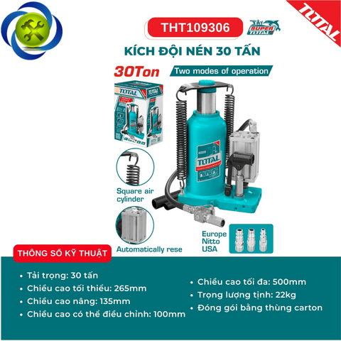 Kích Đội Nén 30 Tấn TOTAL THT109306