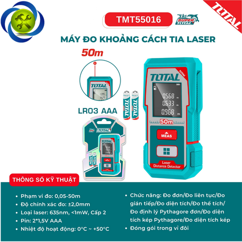 Máy Đo Khoảng Cách Tia Laser TOTAL TMT55016