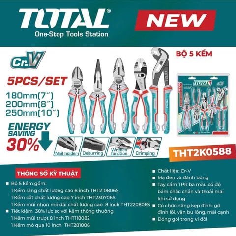 Bộ 5 Kềm TOTAL THT2K0588