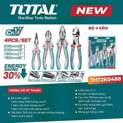 Bộ 4 Kềm TOTAL THT2K0488
