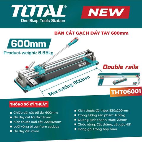 Bàn Cắt Gạch Đẩy Tay 600mm TOTAL THT06001