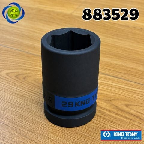 Tuýp 29mm Đầu Vuông 1 Inch Kingtony 883529M Dài 80mm 6 Cạnh Thép CR-MO