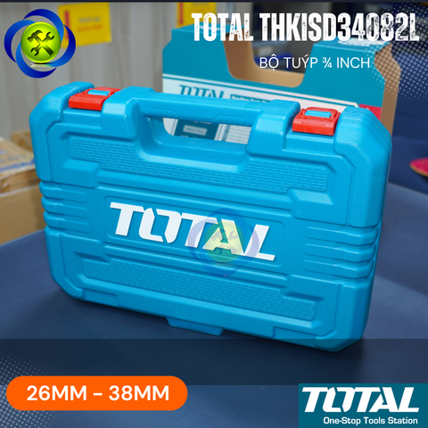 Bộ Tuýp 3/4 Total THKISD34082L CR-MO 8 Tuýp 26-38mm Loại Dài 90mm