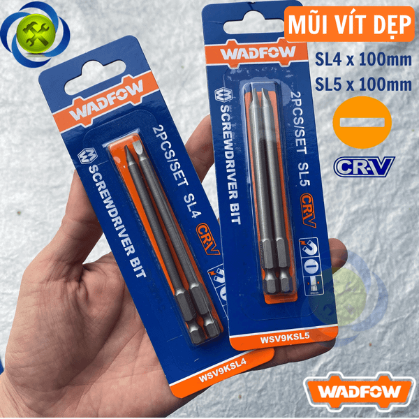 Mũi Vít Dẹp 4mm và 5mm WADFOW (2 mũi/1 vĩ)