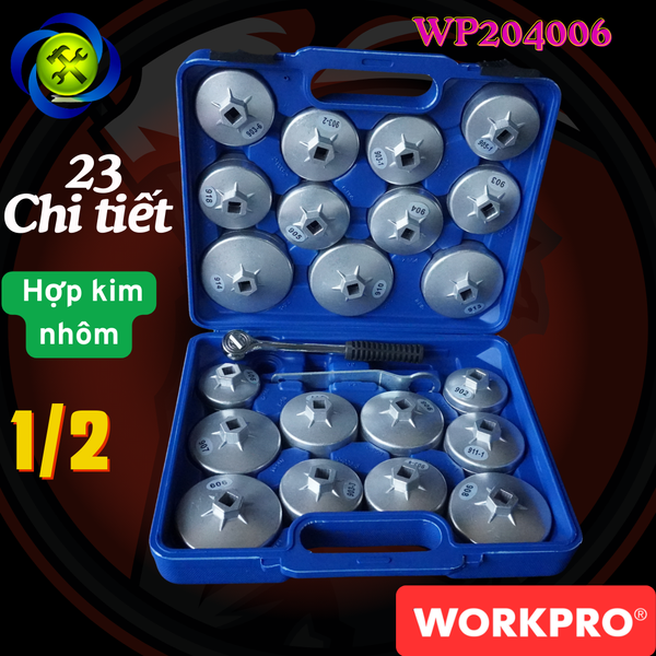 Bộ Cảo Lọc Dầu Workpro WP204006 Có 23 Chi Tiết Loại 1/2 Chất Liệu Hợp Kim Nhôm