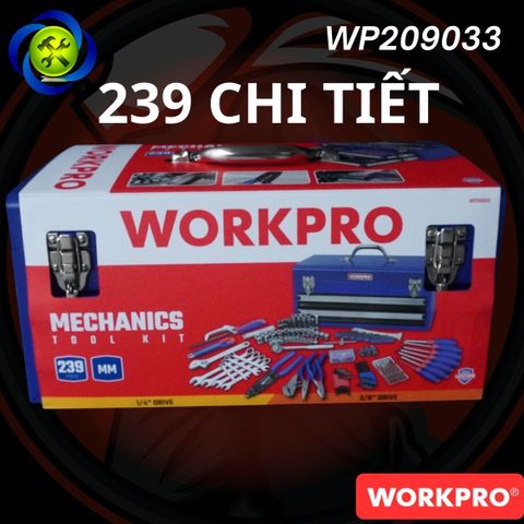Bộ Dụng Cụ 239 Chi Tiết Workpro WP209033 (Thùng sắt )