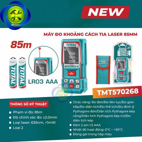Máy Đo Khoảng Cách Tia LASER 85mm ToTal TMT570268