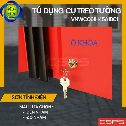 Tủ dụng cụ treo tường CSPS VNWC061H45A1BC1 Kích thước 610mm x 315mm x 458cm - 01 ngăn màu đỏ
