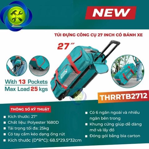 Túi Đựng Công Cụ 27 inch Có Bánh Xe ToTal THRRTB2712